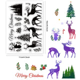 CRASPIRE PVC Plastic Stamps, for DIY Scrapbooking, Photo Album Decorative, Cards Making, Stamp Sheets, Reindeer Pattern, 16x11x0.3cm