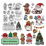 CRASPIRE PVC Plastic Stamps, for DIY Scrapbooking, Photo Album Decorative, Cards Making, Stamp Sheets, Christmas Themed Pattern, 16x11x0.3cm