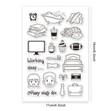 Craspire PVC Plastic Stamps, for DIY Scrapbooking, Photo Album Decorative, Cards Making, Stamp Sheets, Word, 16x11x0.3cm