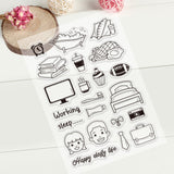 Craspire PVC Plastic Stamps, for DIY Scrapbooking, Photo Album Decorative, Cards Making, Stamp Sheets, Word, 16x11x0.3cm