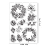 Craspire PVC Plastic Stamps, for DIY Scrapbooking, Photo Album Decorative, Cards Making, Stamp Sheets, Christmas Themed Pattern, 16x11x0.3cm