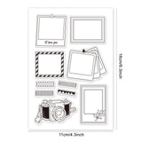 Craspire PVC Plastic Stamps, for DIY Scrapbooking, Photo Album Decorative, Cards Making, Stamp Sheets, Camera Pattern, 16x11x0.3cm