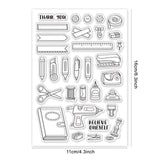 Craspire PVC Plastic Stamps, for DIY Scrapbooking, Photo Album Decorative, Cards Making, Stamp Sheets, Tools Pattern, 16x11x0.3cm