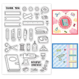 Craspire PVC Plastic Stamps, for DIY Scrapbooking, Photo Album Decorative, Cards Making, Stamp Sheets, Tools Pattern, 16x11x0.3cm