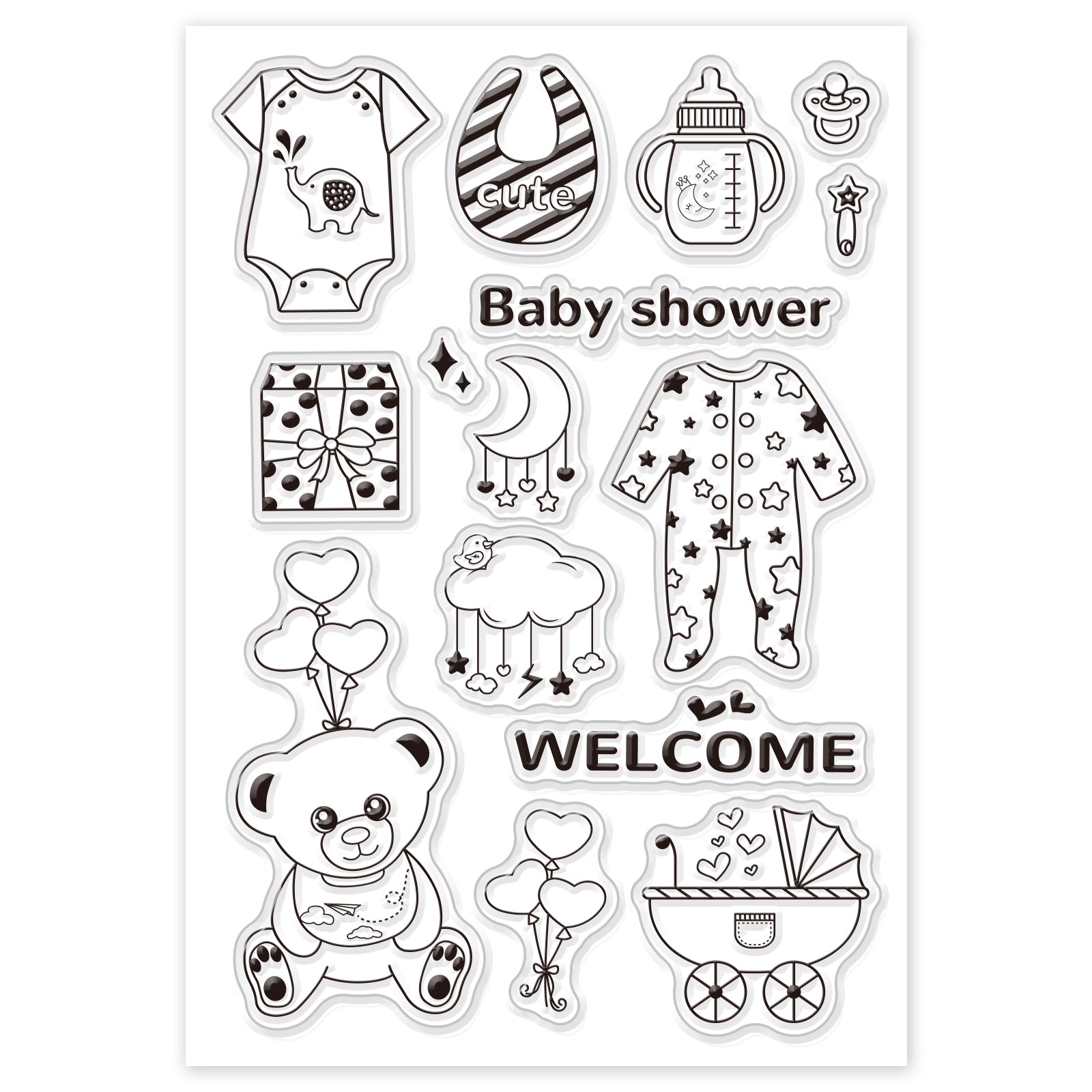 CRASPIRE Baby Shower Ornaments Decorations Word Baby Printed