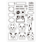 Craspire PVC Plastic Stamps, for DIY Scrapbooking, Photo Album Decorative, Cards Making, Stamp Sheets, Animal Pattern, 16x11x0.3cm