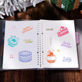 CRASPIRE Birthday Cake Clear Stamps Silicone Stamp Cards Happy Birthday Blessing Words Clear Stamps for Card Making Decoration and DIY Scrapbooking