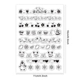 Craspire Lace Penguin Dog Clear Stamps Transparent Silicone Stamp for Card Making Decoration and DIY Scrapbooking