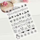 Craspire Lace Penguin Dog Clear Stamps Transparent Silicone Stamp for Card Making Decoration and DIY Scrapbooking