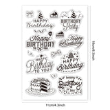 Craspire Happy Birthday Words Clear Stamps Silicone Stamp Cards Birthday Blessing Words Clear Stamps for Card Making Decoration and DIY Scrapbooking