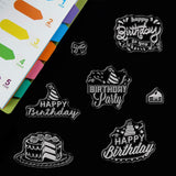 Craspire Happy Birthday Words Clear Stamps Silicone Stamp Cards Birthday Blessing Words Clear Stamps for Card Making Decoration and DIY Scrapbooking