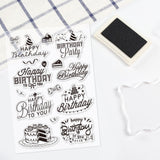 Craspire Happy Birthday Words Clear Stamps Silicone Stamp Cards Birthday Blessing Words Clear Stamps for Card Making Decoration and DIY Scrapbooking