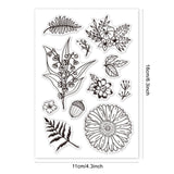 Craspire Flower Leaves Clear Stamps Silicone Stamp Cards Daisy Bells Flower Clear Stamps for Card Making Decoration and DIY Scrapbooking