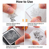 Craspire Flower Leaves Clear Stamps Silicone Stamp Cards Daisy Bells Flower Clear Stamps for Card Making Decoration and DIY Scrapbooking