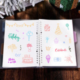 Craspire PVC Plastic Stamps, for DIY Scrapbooking, Photo Album Decorative, Cards Making, Stamp Sheets, Birthday Themed Pattern, 16x11x0.3cm