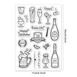 Craspire PVC Plastic Stamps, for DIY Scrapbooking, Photo Album Decorative, Cards Making, Stamp Sheets, Bottle Pattern, 16x11x0.3cm