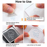 Craspire PVC Plastic Stamps, for DIY Scrapbooking, Photo Album Decorative, Cards Making, Stamp Sheets, Animal Pattern, 16x11x0.3cm