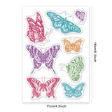 Craspire PVC Plastic Stamps, for DIY Scrapbooking, Photo Album Decorative, Cards Making, Stamp Sheets, Butterfly Pattern, 16x11x0.3cm