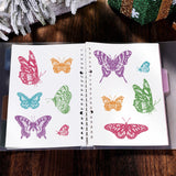 Craspire PVC Plastic Stamps, for DIY Scrapbooking, Photo Album Decorative, Cards Making, Stamp Sheets, Butterfly Pattern, 16x11x0.3cm