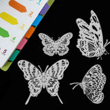 Craspire PVC Plastic Stamps, for DIY Scrapbooking, Photo Album Decorative, Cards Making, Stamp Sheets, Butterfly Pattern, 16x11x0.3cm