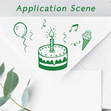 Craspire Happy Birthday Clear Stamps Silicone Stamp Cards Banner Birthday Cake Balloon Gift Clear Stamps for Card Making Decoration and DIY Scrapbooking