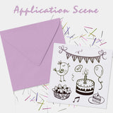 Craspire Happy Birthday Clear Stamps Silicone Stamp Cards Banner Birthday Cake Balloon Gift Clear Stamps for Card Making Decoration and DIY Scrapbooking