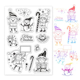 Craspire PVC Plastic Stamps, for DIY Scrapbooking, Photo Album Decorative, Cards Making, Stamp Sheets, Christmas Themed Pattern, 16x11x0.3cm