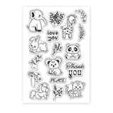 Craspire PVC Plastic Stamps, for DIY Scrapbooking, Photo Album Decorative, Cards Making, Stamp Sheets, Animal Pattern, 16x11x0.3cm