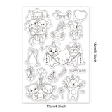 Craspire PVC Plastic Stamps, for DIY Scrapbooking, Photo Album Decorative, Cards Making, Stamp Sheets, Birthday Themed Pattern, 16x11x0.3cm