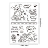 Craspire PVC Plastic Stamps, for DIY Scrapbooking, Photo Album Decorative, Cards Making, Stamp Sheets, Dog Pattern, 16x11x0.3cm