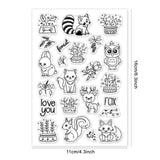 Craspire PVC Plastic Stamps, for DIY Scrapbooking, Photo Album Decorative, Cards Making, Stamp Sheets, Animal Pattern, 16x11x0.3cm