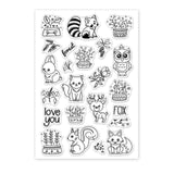 Craspire PVC Plastic Stamps, for DIY Scrapbooking, Photo Album Decorative, Cards Making, Stamp Sheets, Animal Pattern, 16x11x0.3cm