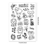 Craspire PVC Plastic Stamps, for DIY Scrapbooking, Photo Album Decorative, Cards Making, Stamp Sheets, Animal Pattern, 16x11x0.3cm