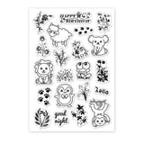 Craspire PVC Plastic Stamps, for DIY Scrapbooking, Photo Album Decorative, Cards Making, Stamp Sheets, Animal Pattern, 16x11x0.3cm