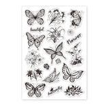 Craspire PVC Plastic Stamps, for DIY Scrapbooking, Photo Album Decorative, Cards Making, Stamp Sheets, Butterfly Pattern, 16x11x0.3cm