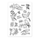 Craspire PVC Plastic Stamps, for DIY Scrapbooking, Photo Album Decorative, Cards Making, Stamp Sheets, Bird Pattern, 16x11x0.3cm