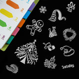 Craspire PVC Plastic Stamps, for DIY Scrapbooking, Photo Album Decorative, Cards Making, Stamp Sheets, Christmas Themed Pattern, 16x11x0.3cm