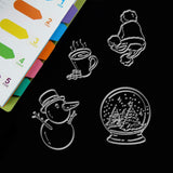 Craspire PVC Plastic Stamps, for DIY Scrapbooking, Photo Album Decorative, Cards Making, Stamp Sheets, Snowman Pattern, 16x11x0.3cm