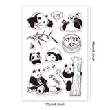 Craspire PVC Plastic Stamps, for DIY Scrapbooking, Photo Album Decorative, Cards Making, Stamp Sheets, Panda Pattern, 16x11x0.3cm