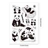 Craspire PVC Plastic Stamps, for DIY Scrapbooking, Photo Album Decorative, Cards Making, Stamp Sheets, Panda Pattern, 16x11x0.3cm