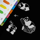 Craspire PVC Plastic Stamps, for DIY Scrapbooking, Photo Album Decorative, Cards Making, Stamp Sheets, Panda Pattern, 16x11x0.3cm