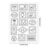 Craspire PVC Plastic Stamps, for DIY Scrapbooking, Photo Album Decorative, Cards Making, Stamp Sheets, Mixed Patterns, 16x11x0.3cm