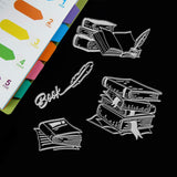 Craspire PVC Plastic Stamps, for DIY Scrapbooking, Photo Album Decorative, Cards Making, Stamp Sheets, Book Pattern, 16x11x0.3cm