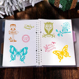 Craspire Owl Butterfly Animal Clear Stamps Silicone Stamp Cards with Greeting Words Pattern for Card Making Photo Album Decoration and DIY Scrapbooking