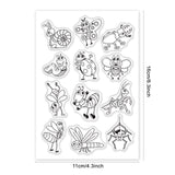 Craspire Cartoon Insect Clear Stamps Butterfly Snail Bee Dragonfly Spider Silicone Stamp Cards for Card Making Photo Album Decoration and DIY Scrapbooking