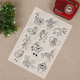 Craspire Cartoon Insect Clear Stamps Butterfly Snail Bee Dragonfly Spider Silicone Stamp Cards for Card Making Photo Album Decoration and DIY Scrapbooking