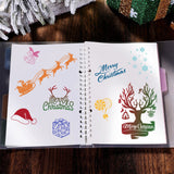 CRASPIRE Merry Christmas Theme Clear Stamps Antler Gift Socks Bell Silicone Stamp Cards for Card Making Photo Album Decoration and DIY Scrapbooking