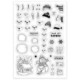 Craspire Snowman Clear Stamps Silicone Stamp Seal for Card Making Decoration and DIY Scrapbooking