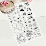 Craspire Snowman Clear Stamps Silicone Stamp Seal for Card Making Decoration and DIY Scrapbooking