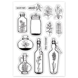 Craspire Plant Wishing Bottle Clear Stamps Silicone Stamp Cards for Card Making Decoration and DIY Scrapbooking